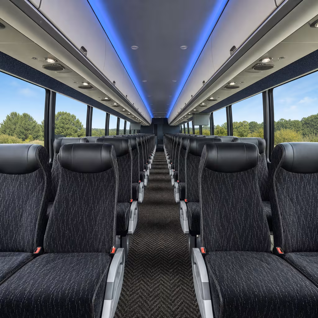 40-56 Passenger Charter Bus Interior
