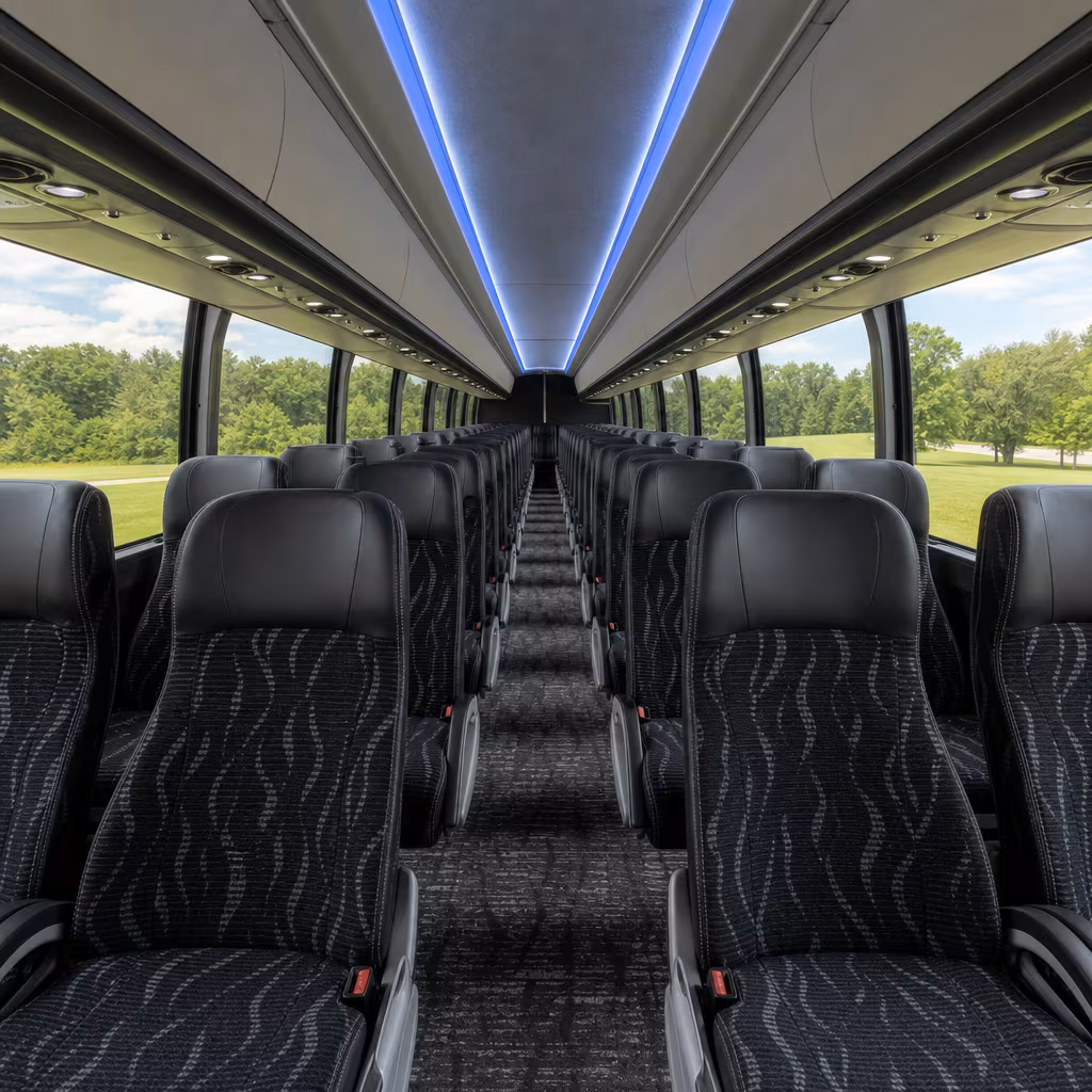 40-56 Passenger Charter Bus Interior