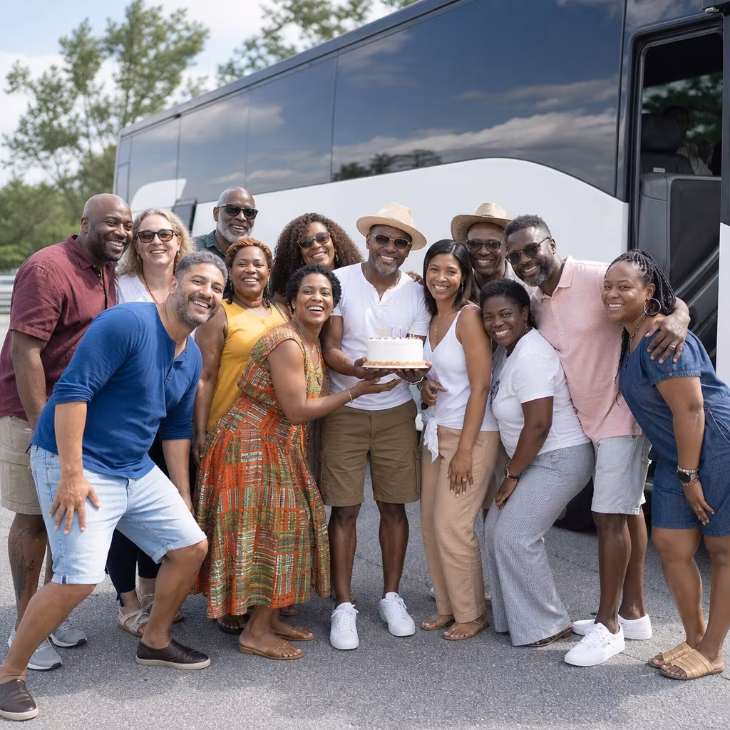 Passengers loading luggage while boarding an Boynton Beach group shuttle