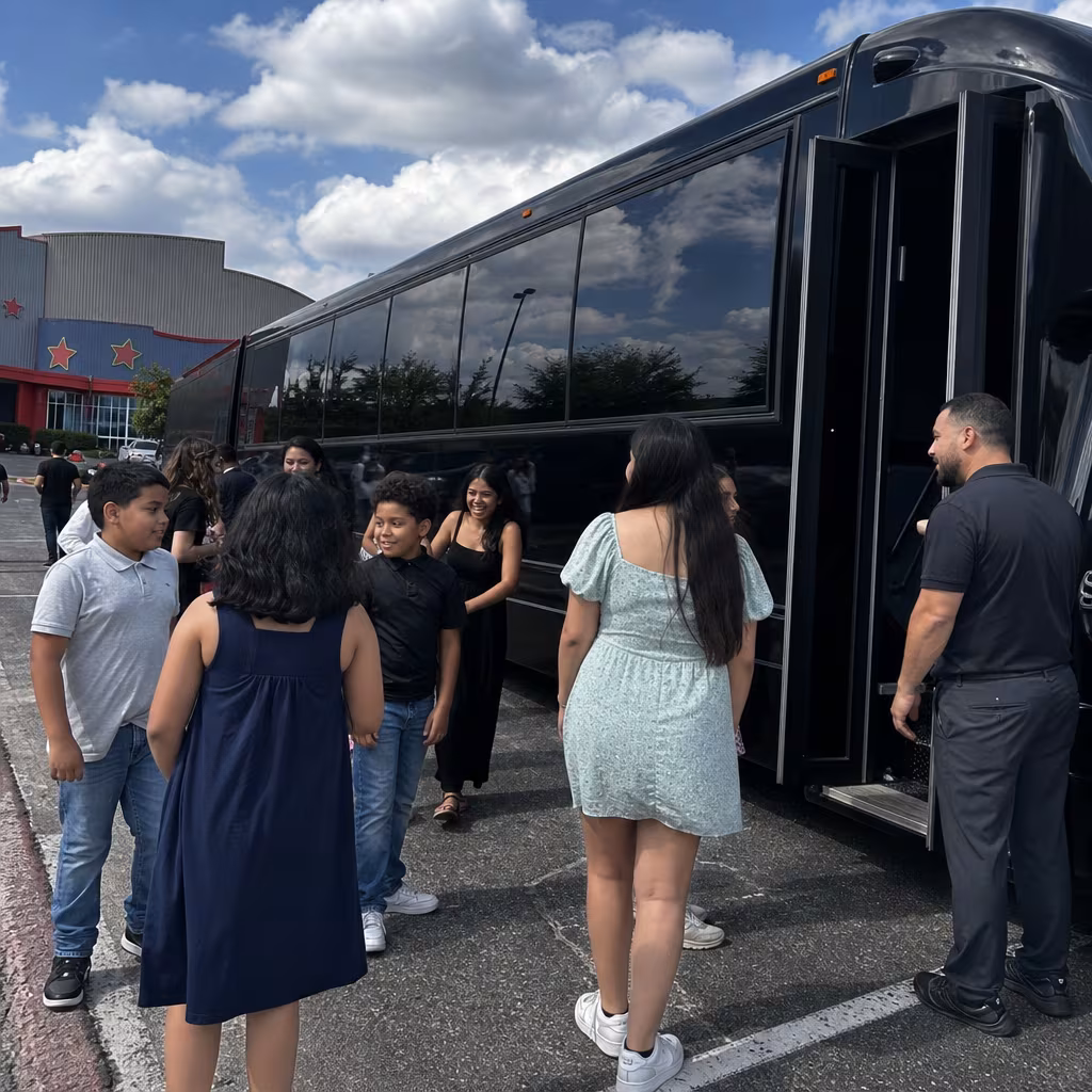 Boynton Beach Birthday Transportation party bus interior