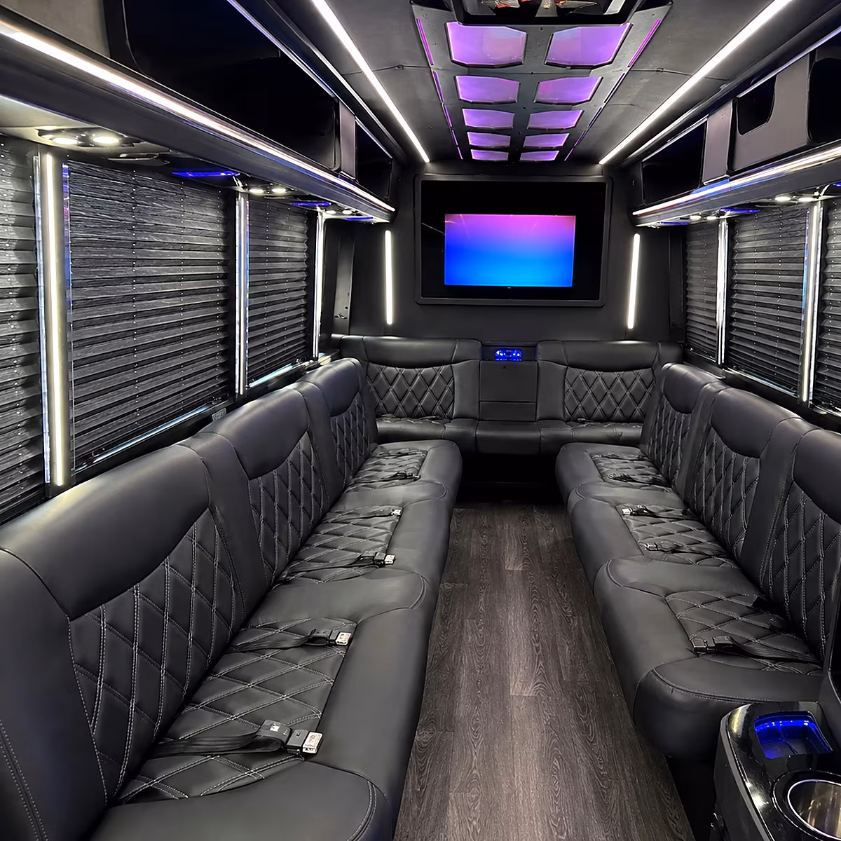 Boynton Beach Private Event Transportation party bus interior