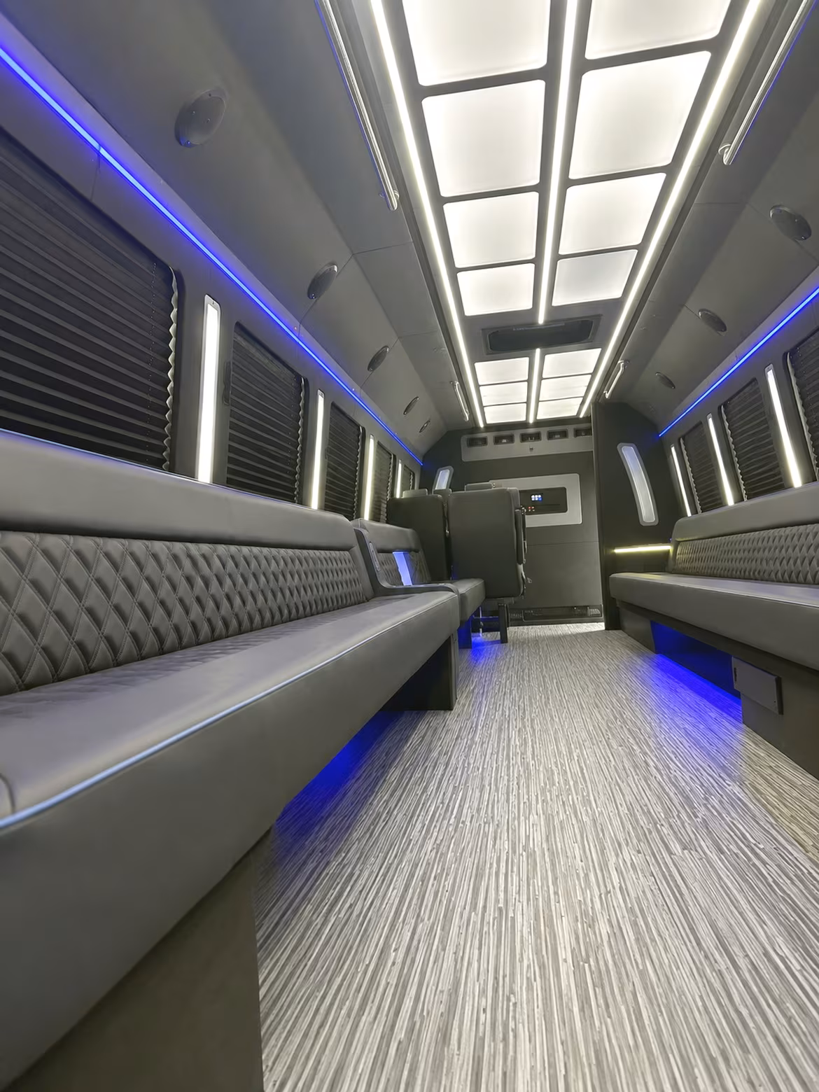 Boynton Beach Wedding Transportation party bus interior