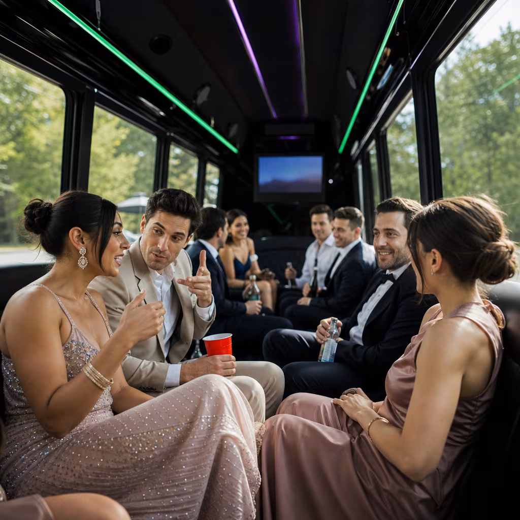 Black Mercedes Sprinter van staged for an Boynton Beach Private Event Transportation group