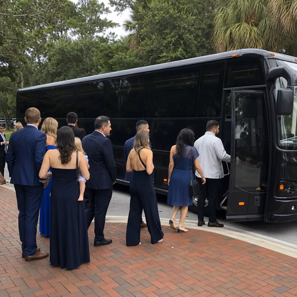 Boynton Beach Private Event Transportation party bus interior