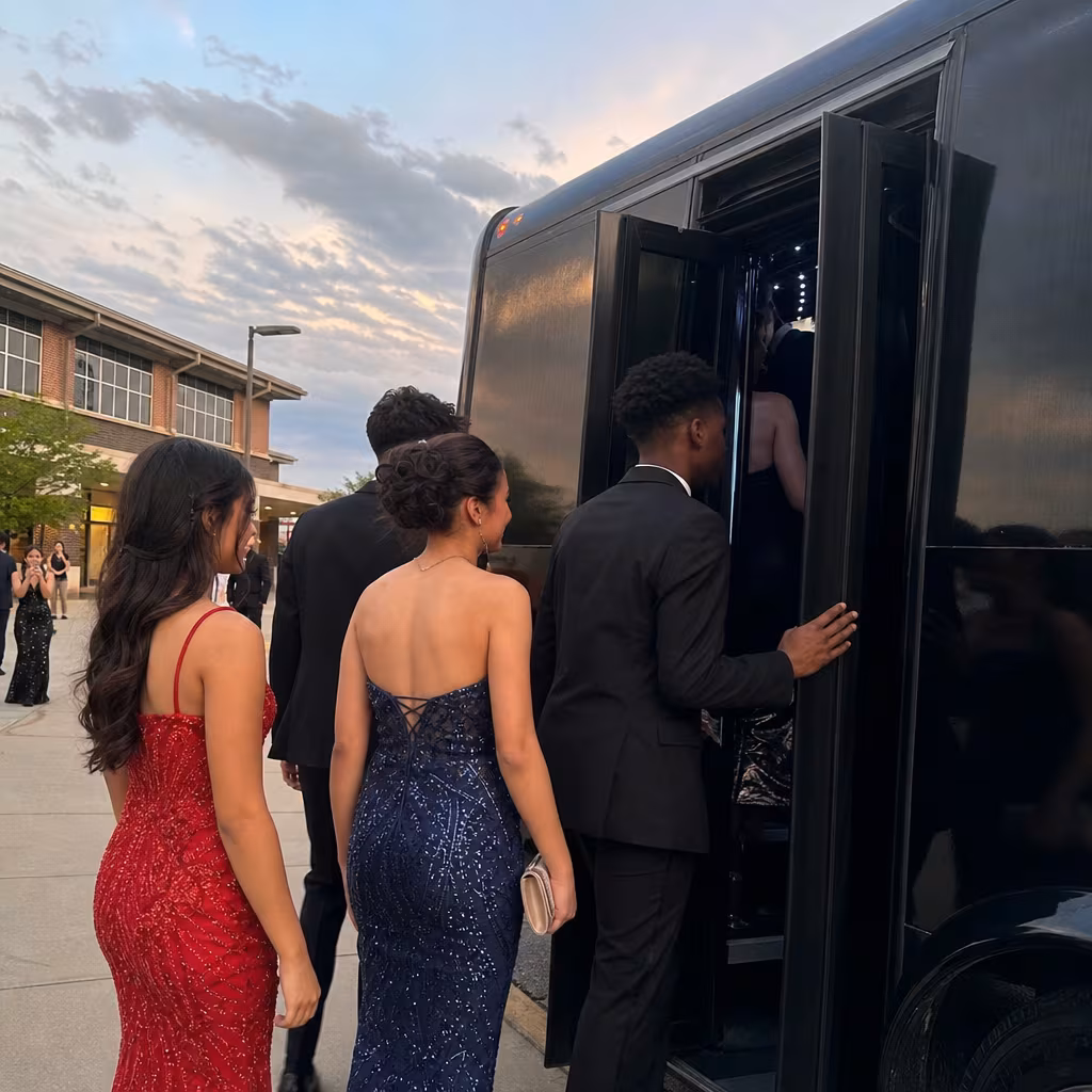 Boynton Beach Prom & Homecoming Transportation onboard seating