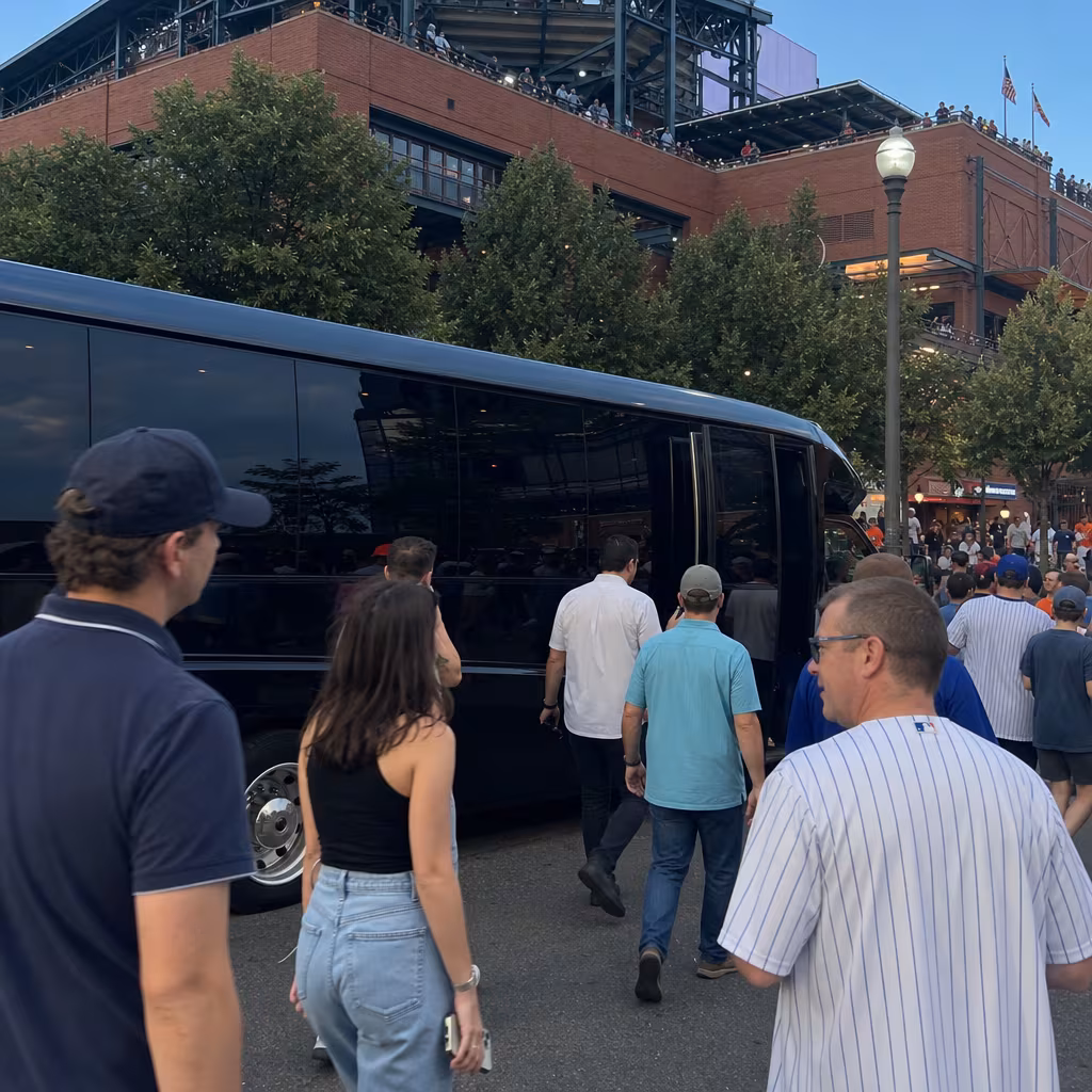 Boynton Beach Sporting Event Transportation party bus interior