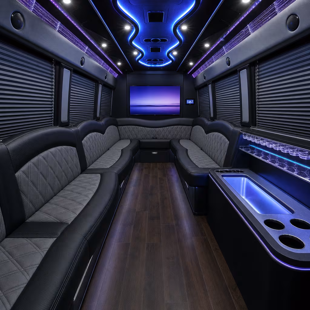 14 Passenger Sprinter Limo Interior