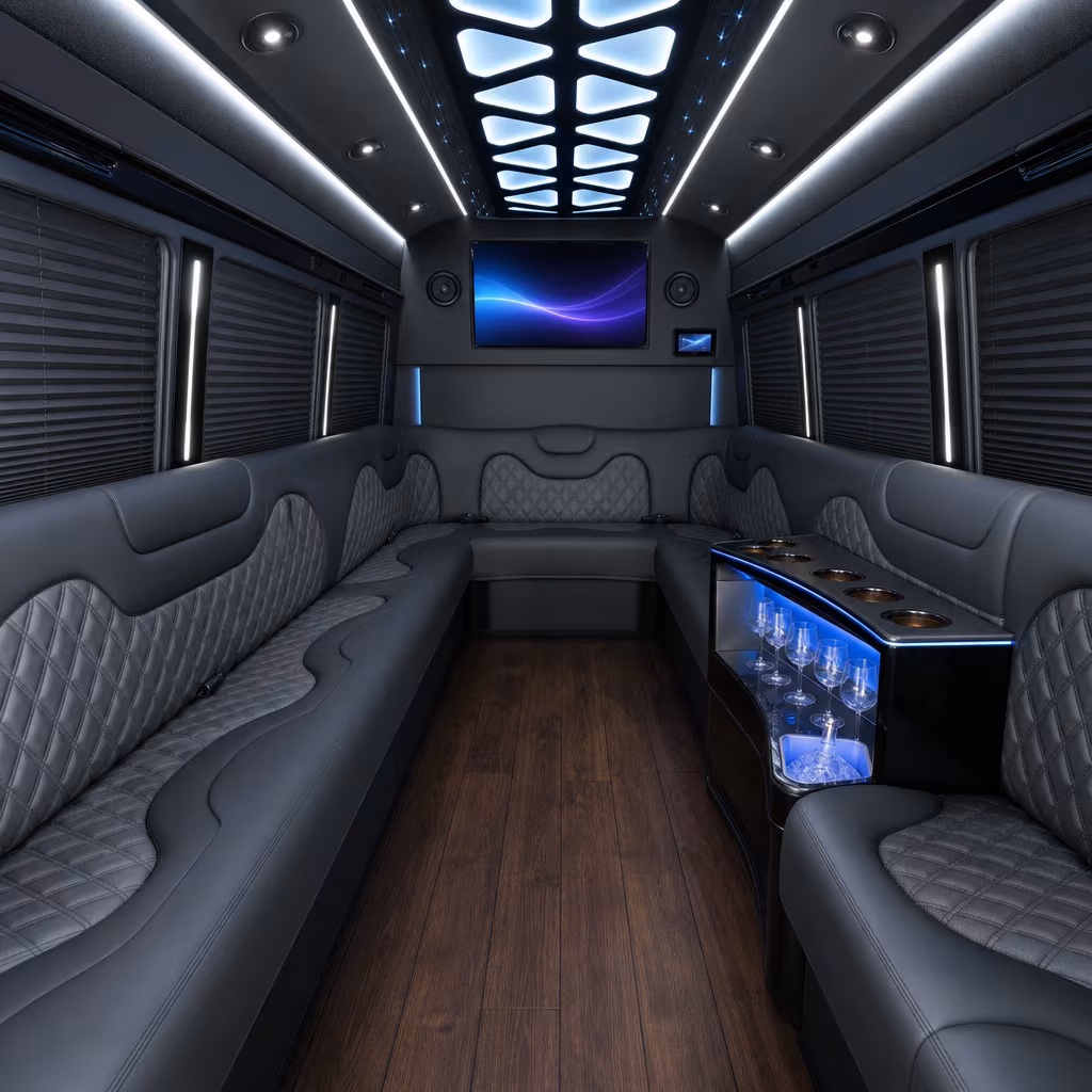 14 Passenger Sprinter Limo Interior